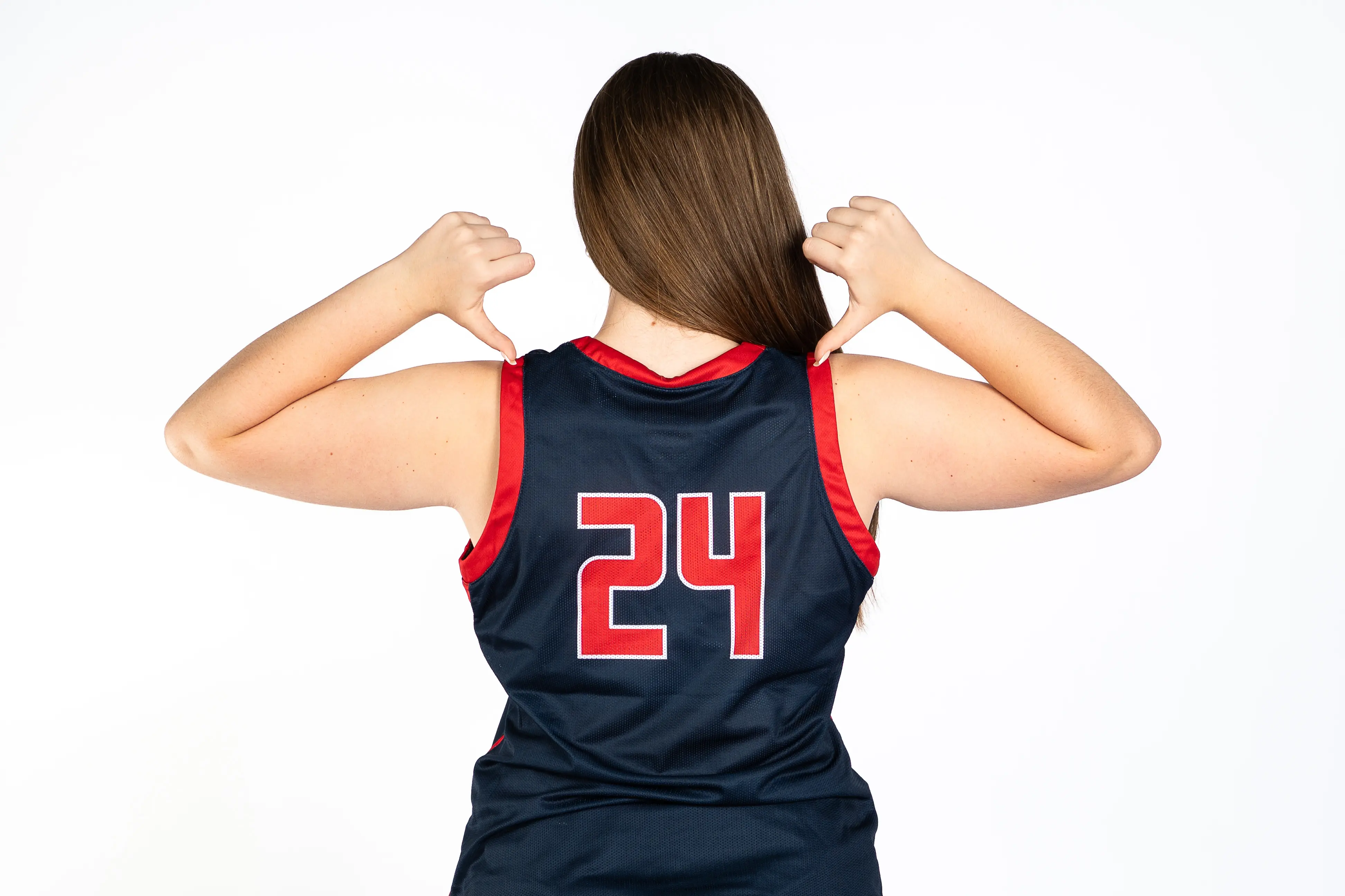 Oak Mountain basketball player, studio portrait